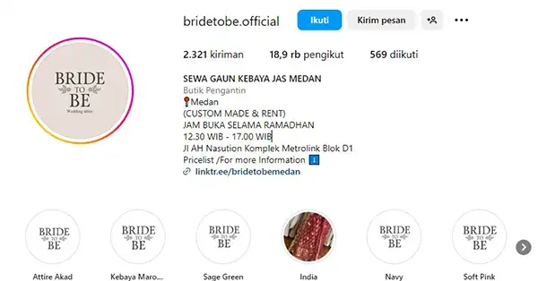 Bride To Be Medan