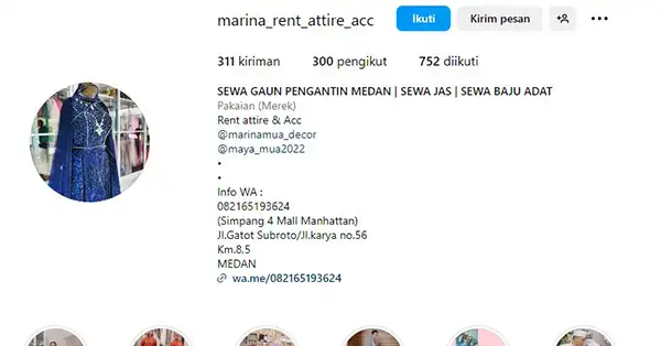 Marina Rent Attire Medan