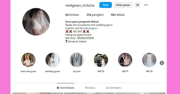 Rent Gown Victoria Bekasi