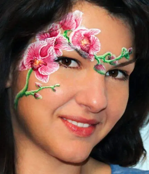 Ide Face Painting Bunga Anggrek