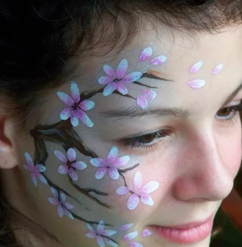 Ide Face Painting Bunga Sakura