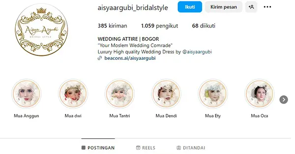 Aisya Argubi Bridal Style