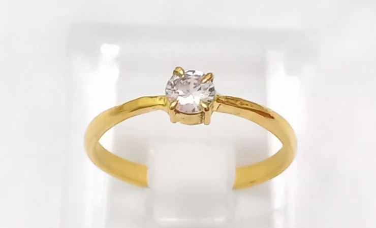 Cincin Ring Mata Satu Putih