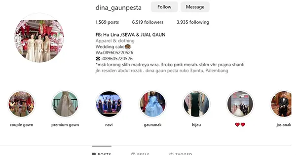 Dina Gaun Pesta Palembang