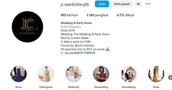 JC Wardrobe Palembang