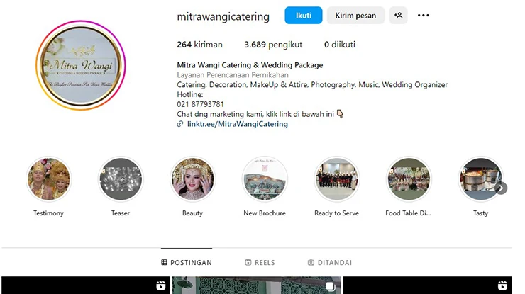 Mitra Wangi Catering Wedding Package