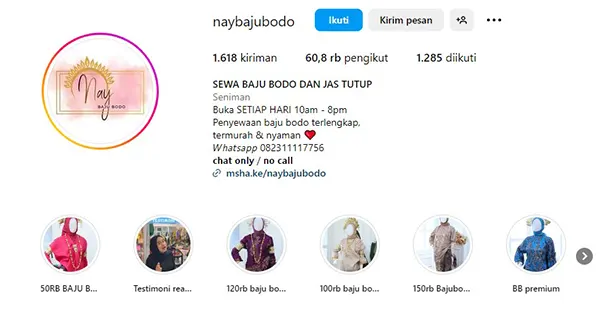 Nay Baju Bodo Makassar