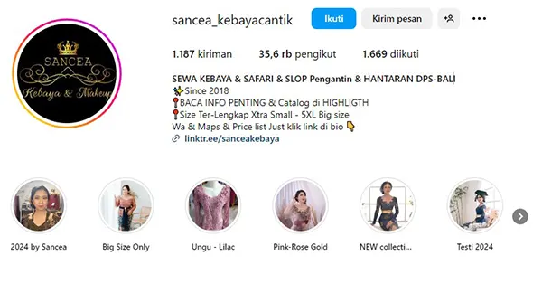 Sancea Kebaya Cantik Bali