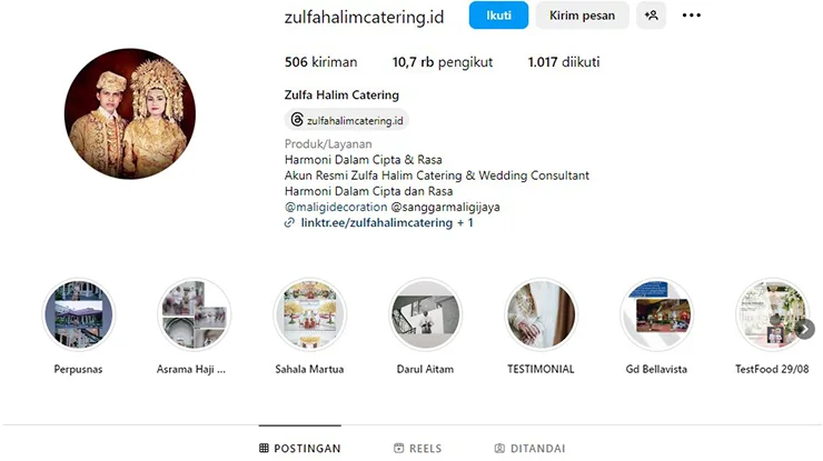 Zulfa Halim Catering Wedding Consultant