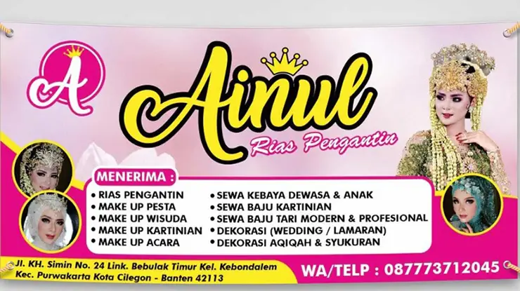 banner make up pernikahan unik