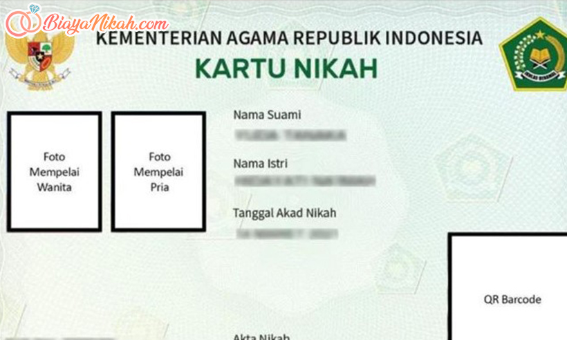 contoh kartu nikah digital