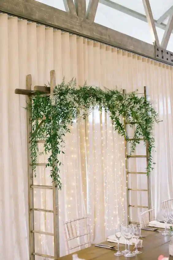 dekorasi gapura pernikahan dari bambu sederhana