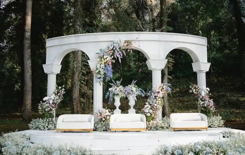 dekorasi pernikahan minimalis outdoor