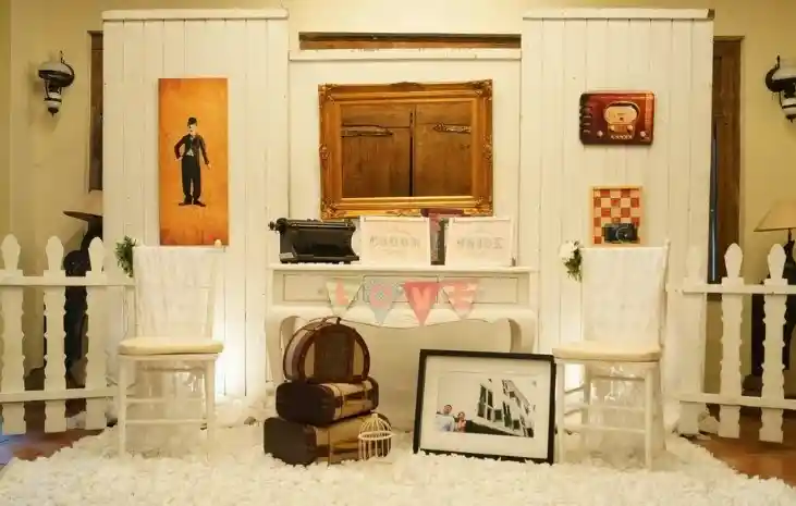 dekorasi photo booth indoor rumah
