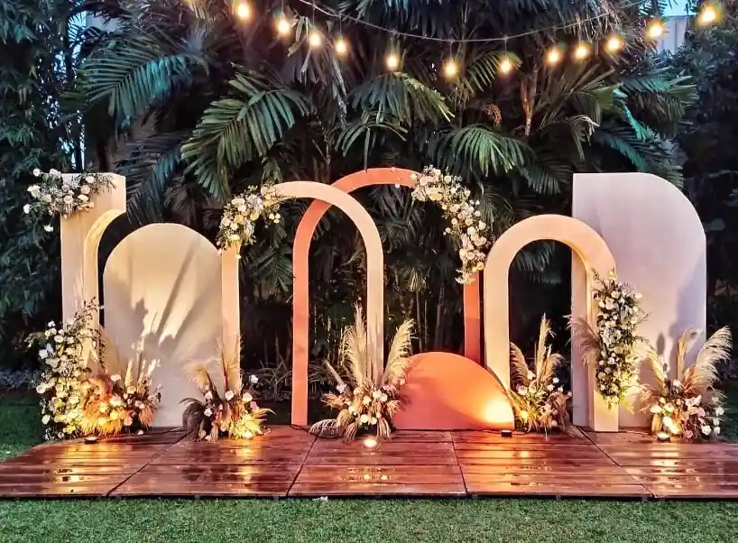 dekorasi wedding outdoor modern