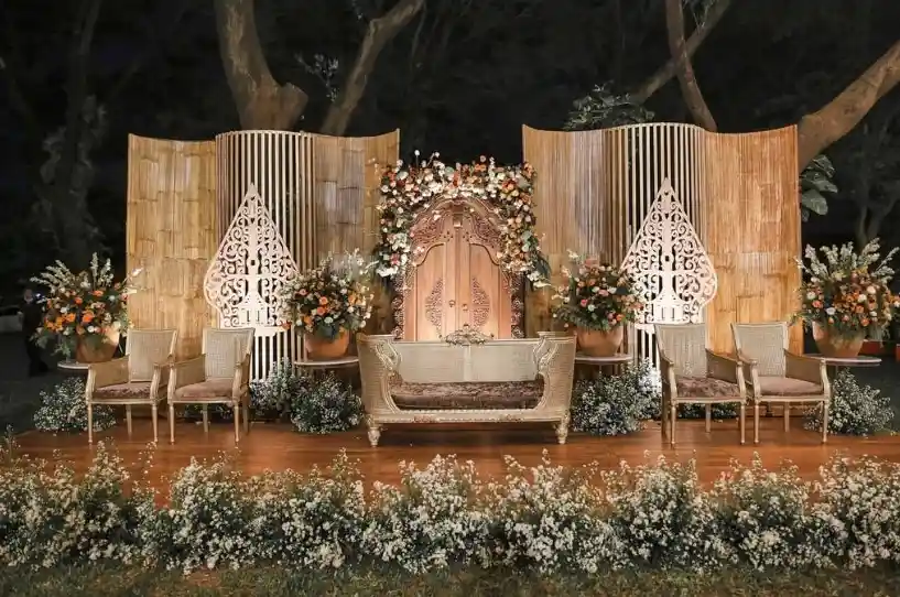 dekorasi wedding outdoor vintage adat jawa