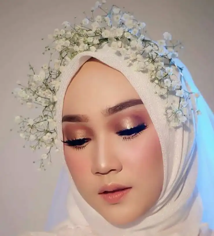 hijab mahkota pengantin Kontras
