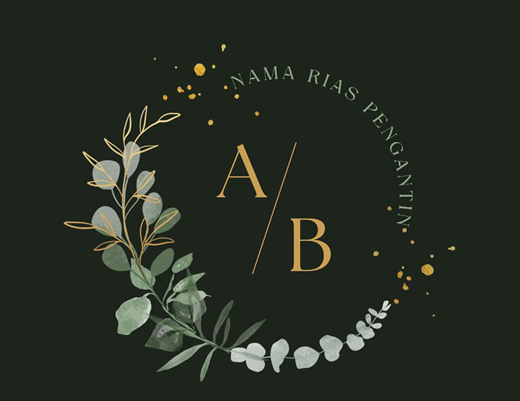 logo rias pengantin bunga dan nama