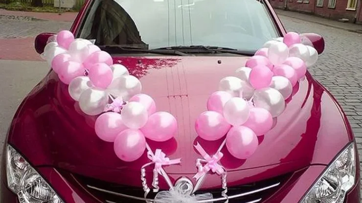 rias pengantin mobil bentuk balon