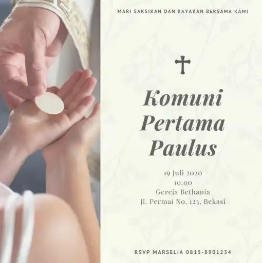 undangan komuni pertama paulus