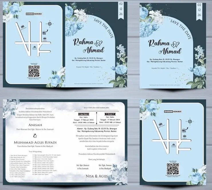 undangan pernikahan intimate wedding modern