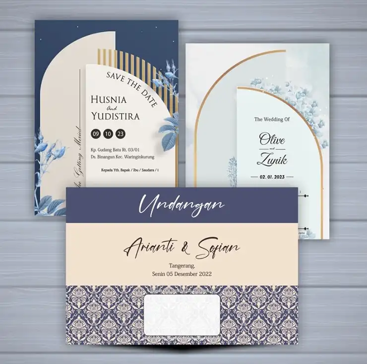 undangan pernikahan intimate wedding vintage