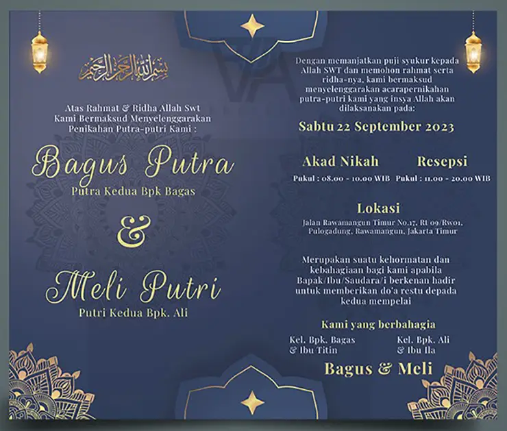 undangan pernikahan jam bebas islami